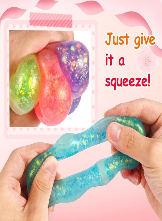 Manmel 4-Pack Squishy Toys, Wearable Bracelet Stress Balls Fidget Toys, Soft Donut Stress Relief Sensory Toy for Kids Adults, Squeeze Balls Stress Toys for Party Favors Goodie Bags Stuffers - Image 4